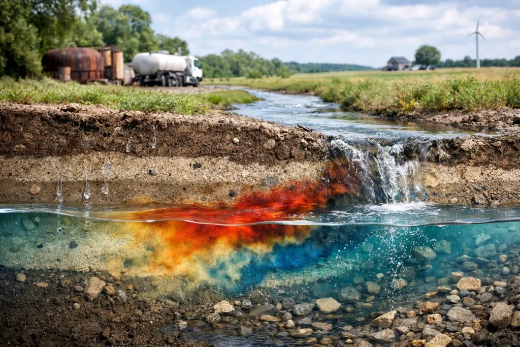Transporte de contaminantes na água subterrânea