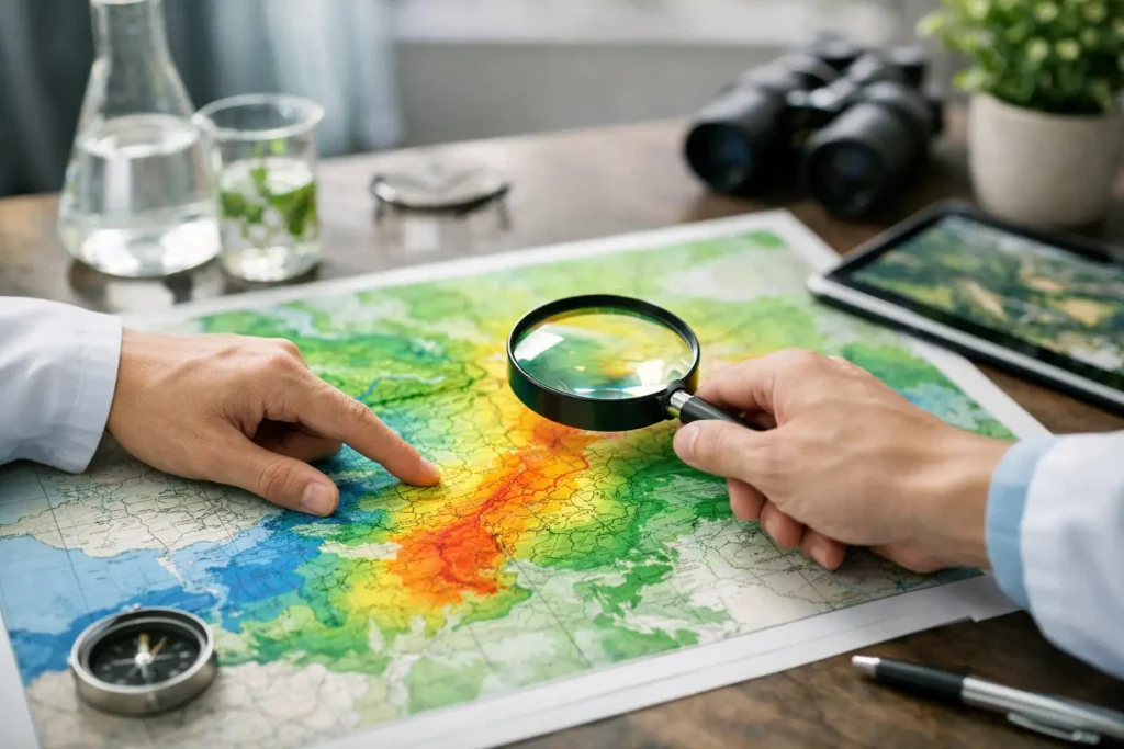 Mapa potenciométrico para decisões ambientais seguras