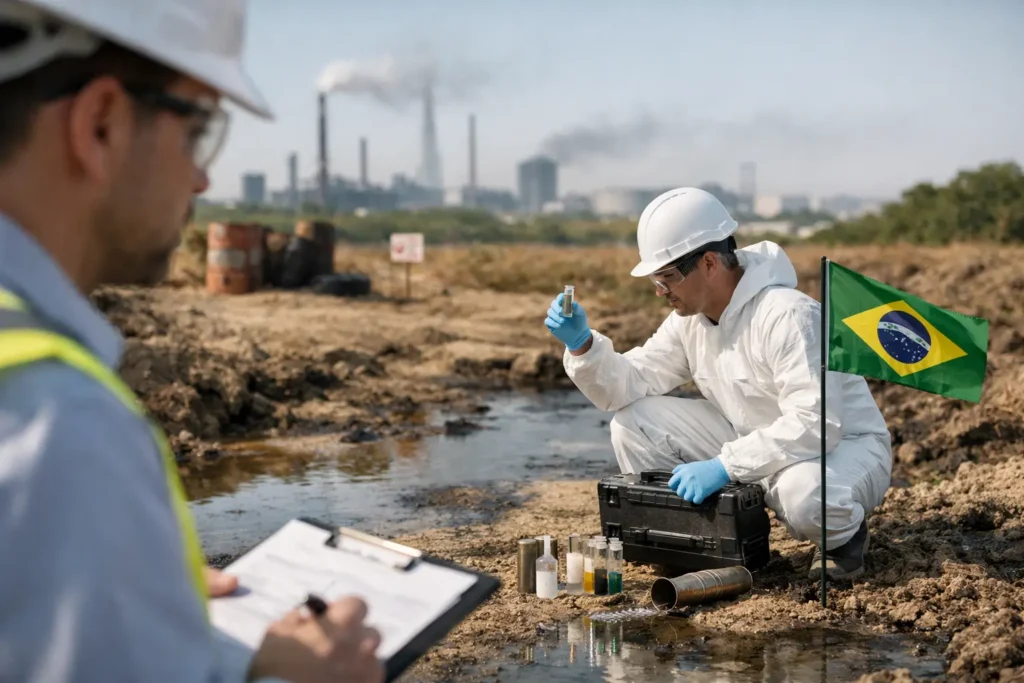 Qual norma regula áreas contaminadas no Brasil?